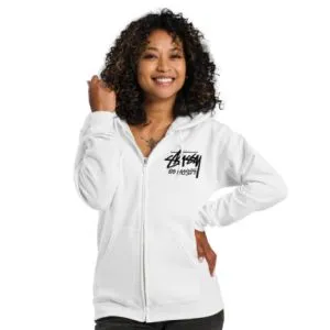 Unisex Stussy Los Angeles Zip up Hoodie