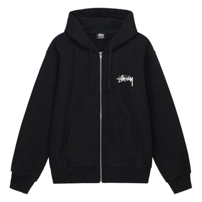 Stussy Burning Stock Zip Hoodie Black