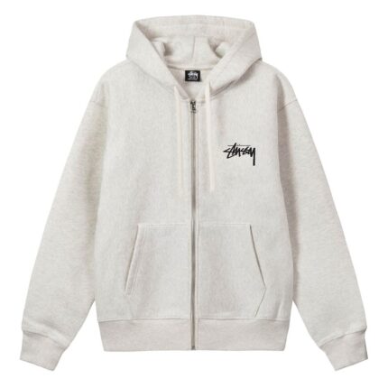 Stussy Club Crown Zip-Up Hoodie Gray