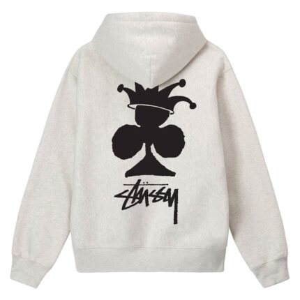 Stussy Club Crown Zip-Up Hoodie Gray