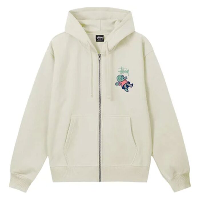 Stussy Dollie Zip-Up Hoodie Gray