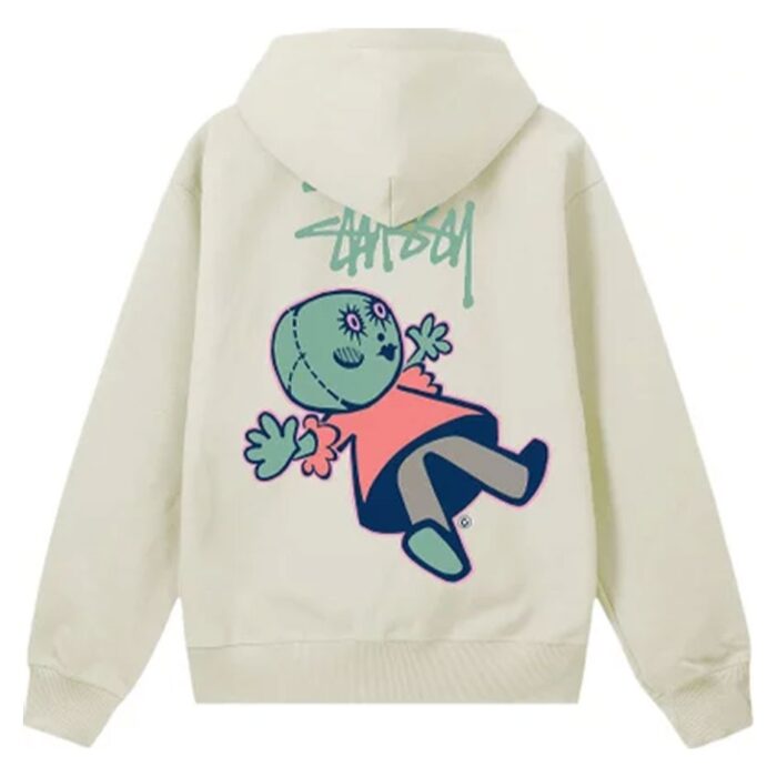 Stussy Dollie Zip-Up Hoodie Gray