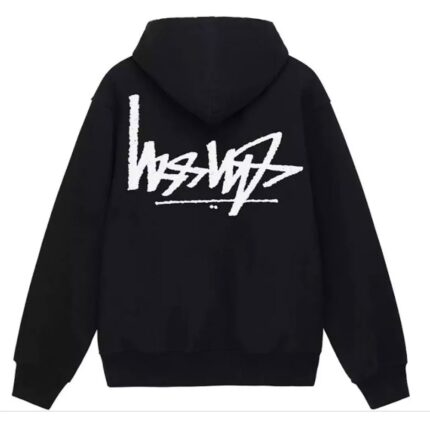 Stussy Flipped Zip-Up Hoodie Black