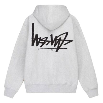 Stussy Flipped Zip-Up Hoodie Gray