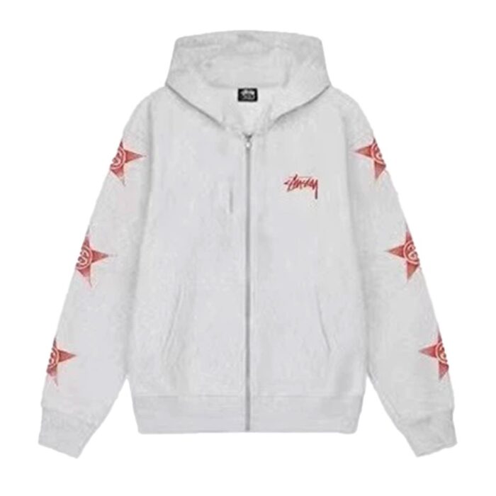 Stussy Red Star Zip-Up Hoodie