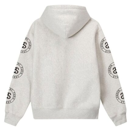 Stussy Seal Zip-Up Hoodie Gray