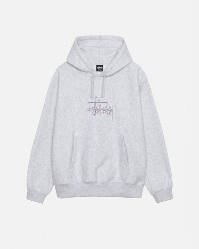 BASIC APPLIQUE GREY HOODIE