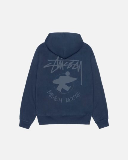 BEACH ROOTS ZIP HOODIE STUSSY NAVY