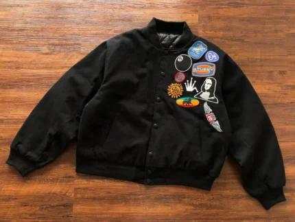 Stussy Souvenir Stadium Bomber Black Jacket