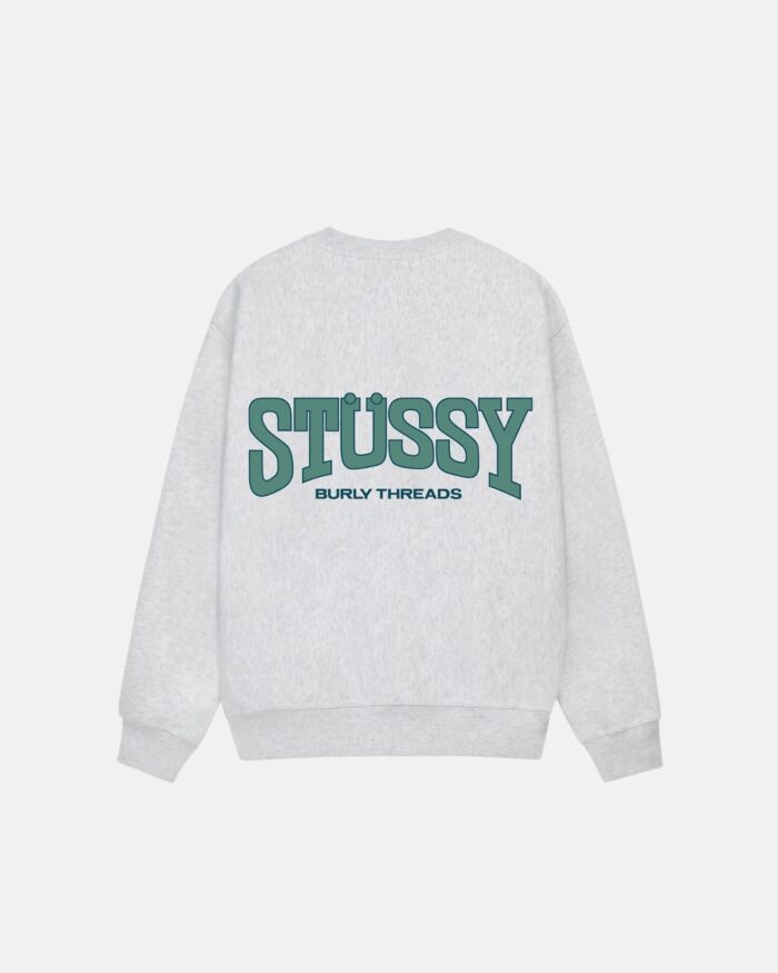 STUSSY BURLY THREADS CREW GREY